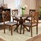 Baxton Studio Jana Grey Upholstered and Walnut Wood 5-Piece Dining Set 168-9874-10891 - alternate 5